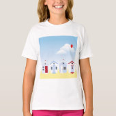 Beach Huts Girls T-Shirt (Voorkant)