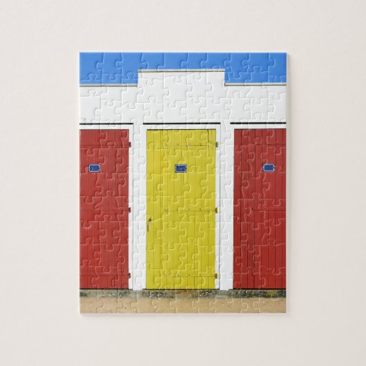 Beach huts in Vendée in Frankrijk Legpuzzel (Verticaal)