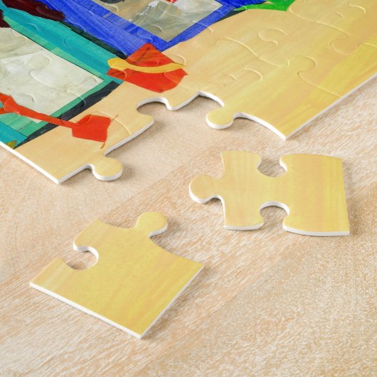 'Beach Huts' Jigsaw Puzzel (Zijkant)