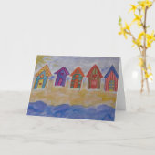 Beach Huts Kaart (Gele Bloem)