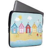 Beach Huts Laptop Sleeve (Voorkant Rechts)