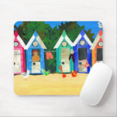 "Beach Huts" Mousepad Muismat (Met muis)