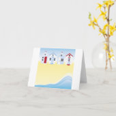 Beach Huts Notitiekaarten (Gele Bloem)