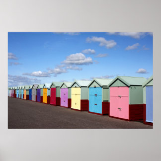 Beach Huts Poster