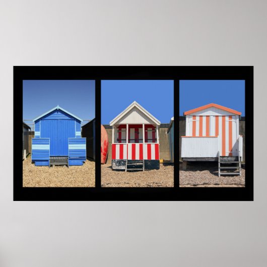 Beach Huts Poster (Voorkant)