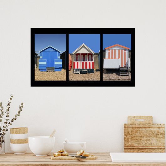 Beach Huts Poster (Keuken)