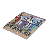 Beach Huts RWB Tegeltje (Zijkant)