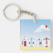 Beach Huts Sleutelhanger (Voorkant)