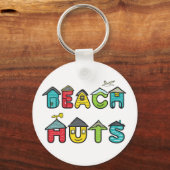 Beach Huts Sleutelhanger (Achterkant)