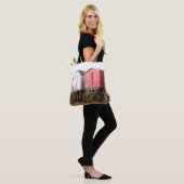 Beach Huts Tote Bag (Op model)