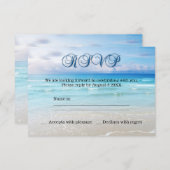 Beach Huwelijk RSVP Uitnodiging (Voorkant / Achterkant)