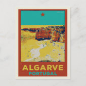 Beach illustration Algarve Portugal Briefkaart (Voorkant)