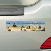 Beach in Boulogne, Edouard Manet, kunst Bumpersticker (Op auto)