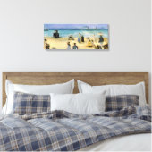 Beach in Boulogne, Edouard Manet,  kunst Canvas Afdruk (Insitu (Slaapkamer))