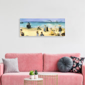 Beach in Boulogne, Edouard Manet,  kunst Canvas Afdruk (Insitu (Woonkamer))