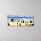 Beach in Boulogne, Edouard Manet,  kunst Canvas Afdruk (Voorkant)