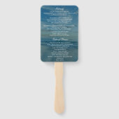Beach in Loving Memory Funeral Program Handwaaier (Achterkant)