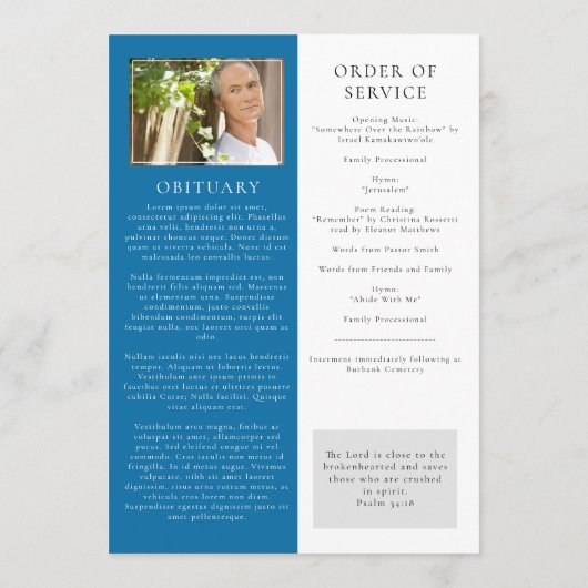 Beach in Loving Memory Funeral Program Programma (Achterkant)