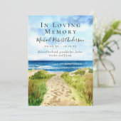 Beach in Loving Memory Funeral Program Programma (Staand voorkant)