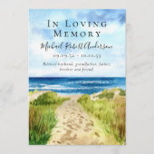 Beach in Loving Memory Funeral Program Programma (Voorkant)