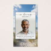 Beach In Loving Memory Photo Sympathy Prayer Card (Devant)