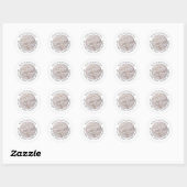 Beach Just Married Envelope Seal Ronde Sticker (Vel)