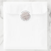 Beach Just Married Envelope Seal Ronde Sticker (Tas)