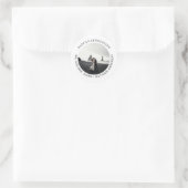 Beach Just Married Photo Envelope Seal Ronde Sticker (Tas)