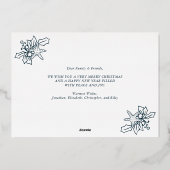 Beach Kerstscript 3 Photo Collage Gold Folie Feestdagenkaart (Achterkant)