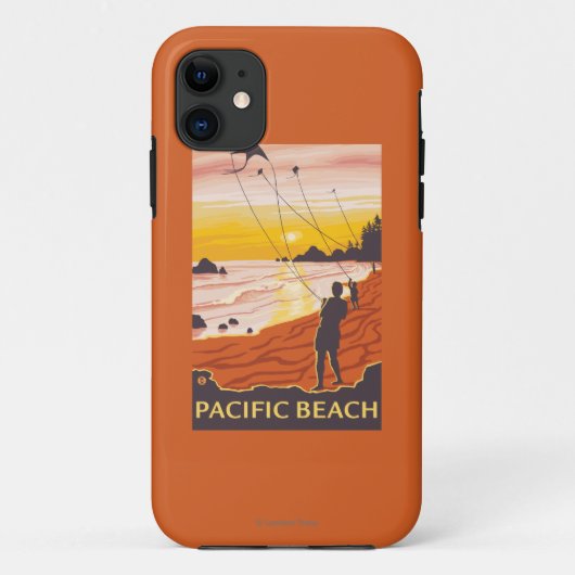 Beach & Kites - Pacific Beach, Washington Case-Mate iPhone Case (Achterkant)