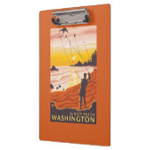 Beach & Kites - Sunset Beach, Washington Klembord (Links)