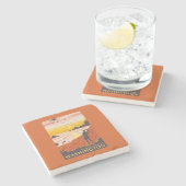 Beach & Kites - Sunset Beach, Washington Stenen Onderzetter (Zijkant)