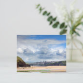 Beach-landschap op Daymer-baai in Cornwall UK Briefkaart (Staand voorkant)