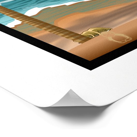 Beach Lanscape scenery one cratemade poster large (Hoek)