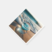 Beach Lens Ball met Ocean Wave Servet (Hoek)