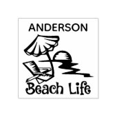 Beach Life 2 x 2 inch Rubber Stempel (Afrduk)