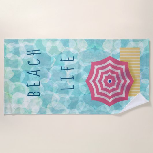 Beach Life Beach Towel Strandlaken (Voorkant)