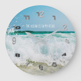 Beach Life Decor Gepersonaliseerde Oceaan Zee Cita Grote Klok