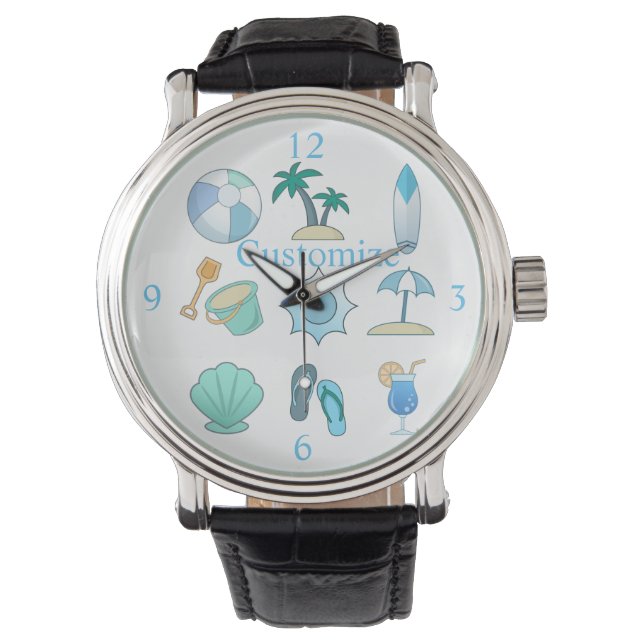 Beach Life Dingen Thunder_Cove Horloge (Voorkant)