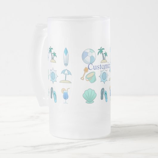 Beach Life Dingen Thunder_Cove Matglas Bierpul (Voorkant links)