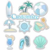 Beach Life Dingen Thunder_Cove Sticker (Voorkant)