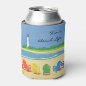 Beach Life gepersonaliseerde Koelbox Blikjeskoeler (Blikje Voorkant)