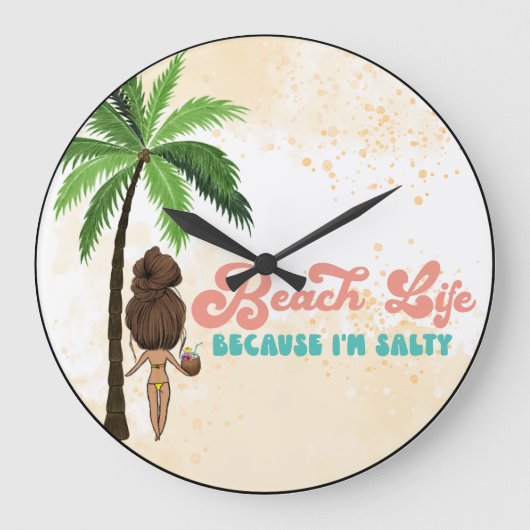 Beach Life Grote Klok (Voorkant)