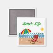 Beach Life Magnet Magneet (Voorkant / Achterkant)