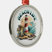 Beach Life Metalen Ornament (Rechts)
