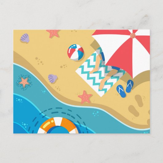 Beach Life | Onder Umbrella Briefkaart (Voorkant)