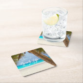 Beach Life Onderzetters - Palmbomen & Turkoois Wat (Insitu)