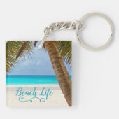 Beach Life Palm Tree Sleutelhanger (Achterkant)