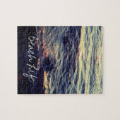 Beach Life Quottes Waves Ocean Sunset Water Gift Legpuzzel (Horizontaal)