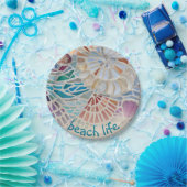 Beach Life Shell Papieren Bordje (Feest)